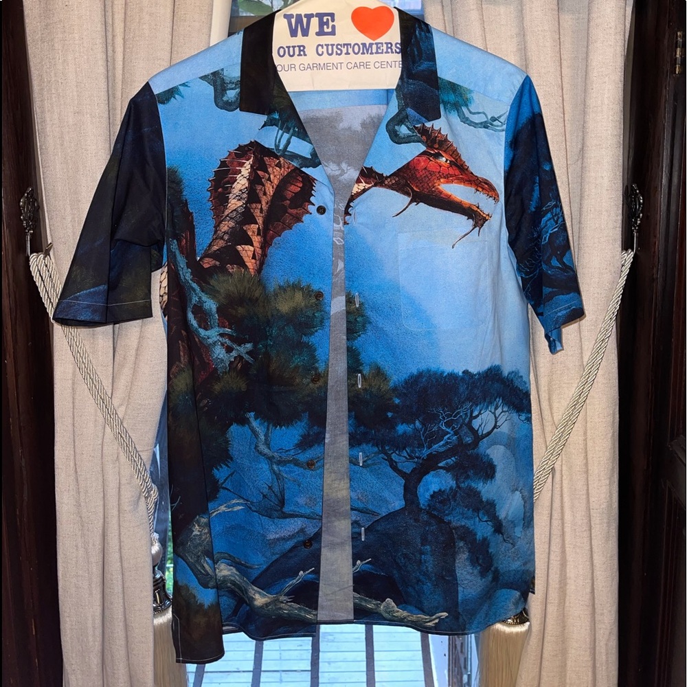 Valentino Dragon Oversized Button Up